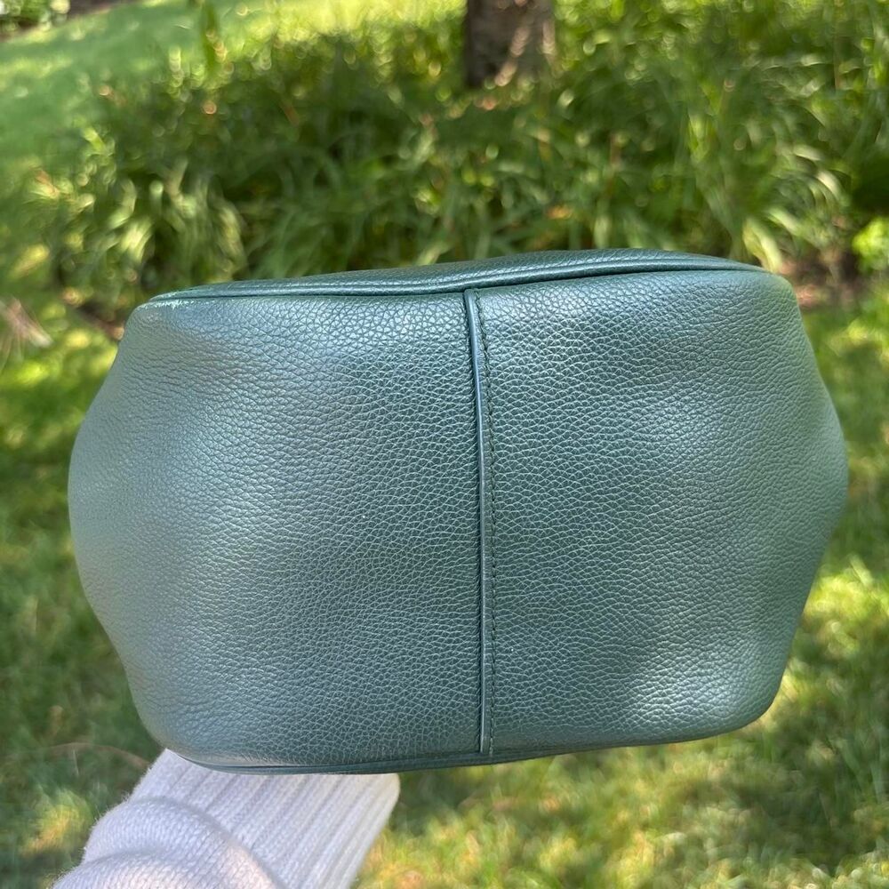 Polo Ralph Lauren Polo ID Leather Small Tote with Crossbody strap green - Picture 5 of 8